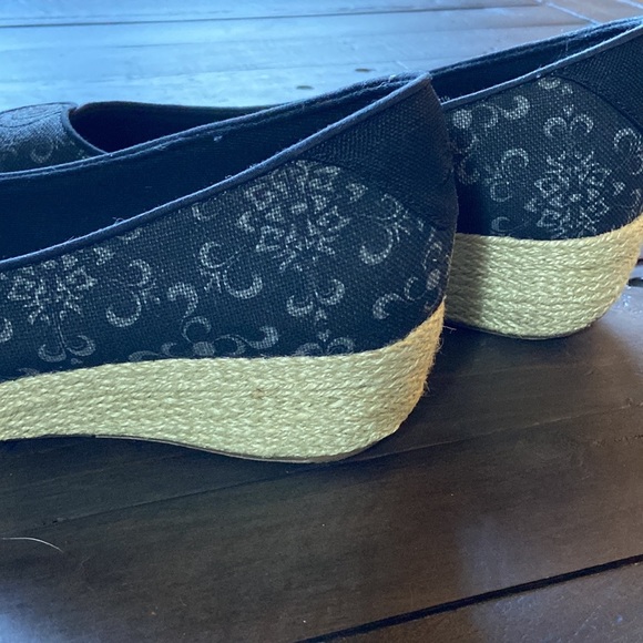 Grasshoppers shoes Black Open Toe Wedge Size 9.5 medium Purefit Comfort NEW - Picture 5 of 6